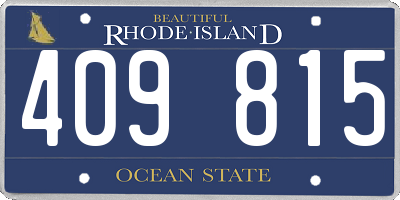 RI license plate 409815