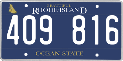 RI license plate 409816