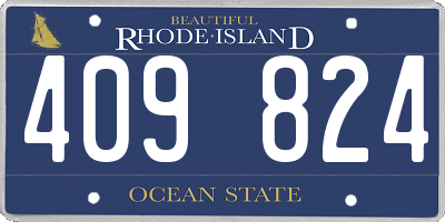 RI license plate 409824
