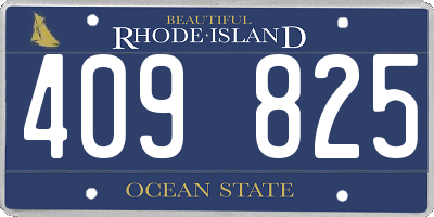 RI license plate 409825