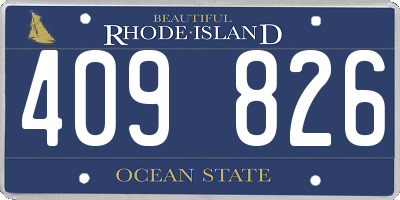 RI license plate 409826