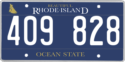 RI license plate 409828