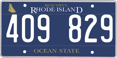 RI license plate 409829