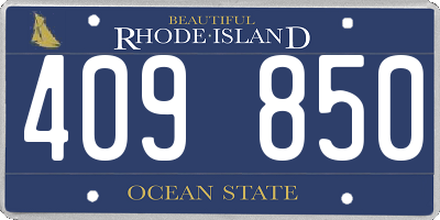 RI license plate 409850