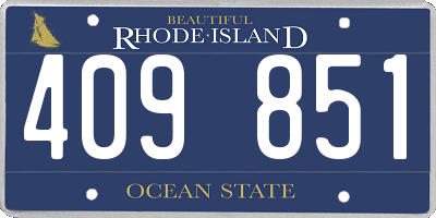 RI license plate 409851