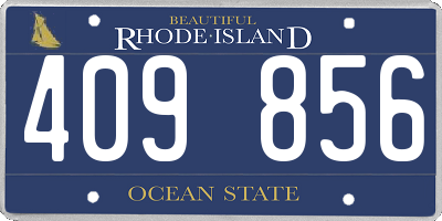 RI license plate 409856