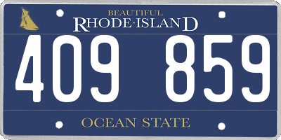 RI license plate 409859