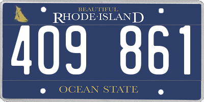 RI license plate 409861