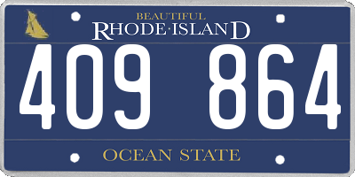 RI license plate 409864
