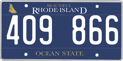 RI license plate 409866