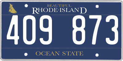 RI license plate 409873