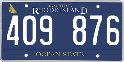 RI license plate 409876