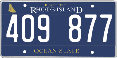 RI license plate 409877