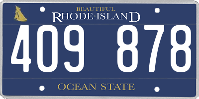 RI license plate 409878