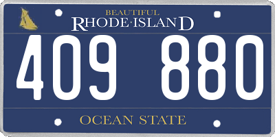 RI license plate 409880