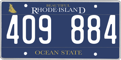 RI license plate 409884