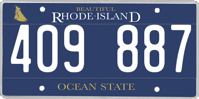 RI license plate 409887
