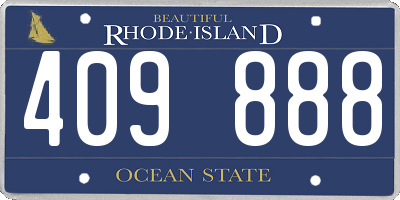 RI license plate 409888
