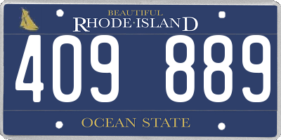 RI license plate 409889