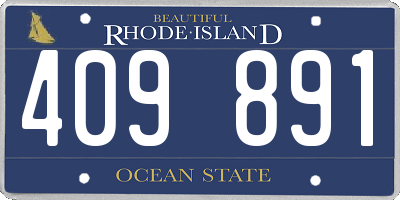 RI license plate 409891