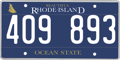 RI license plate 409893
