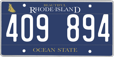 RI license plate 409894
