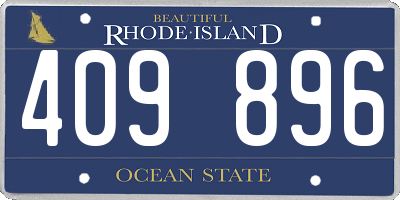 RI license plate 409896