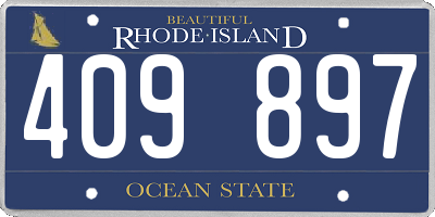 RI license plate 409897