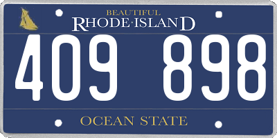 RI license plate 409898