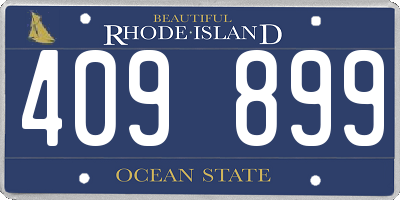 RI license plate 409899