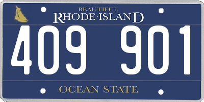 RI license plate 409901