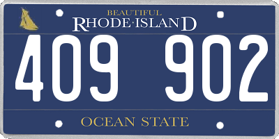 RI license plate 409902