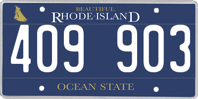 RI license plate 409903