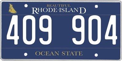 RI license plate 409904