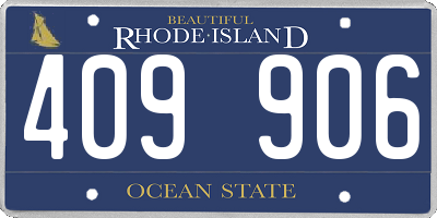 RI license plate 409906