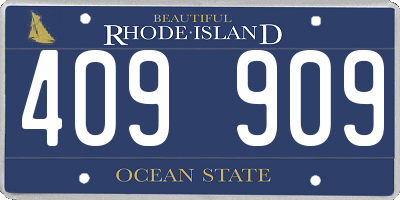 RI license plate 409909