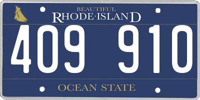 RI license plate 409910