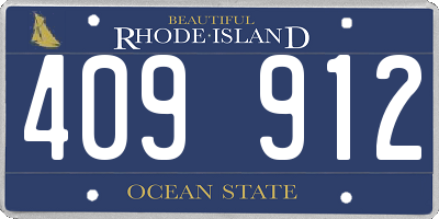RI license plate 409912
