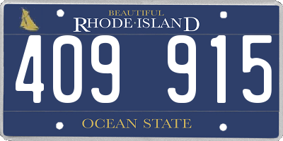 RI license plate 409915