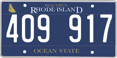 RI license plate 409917