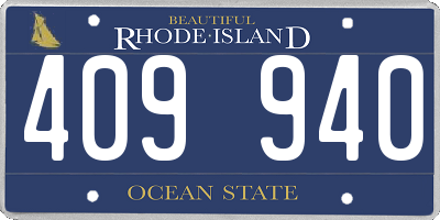 RI license plate 409940