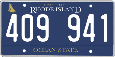 RI license plate 409941