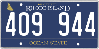 RI license plate 409944