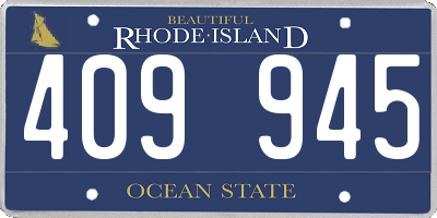 RI license plate 409945