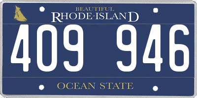 RI license plate 409946