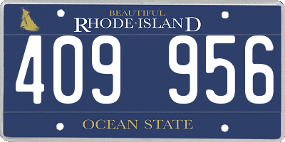 RI license plate 409956