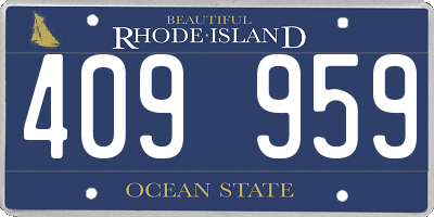 RI license plate 409959