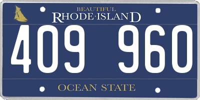 RI license plate 409960