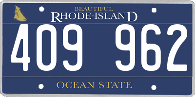 RI license plate 409962