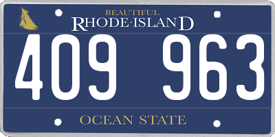 RI license plate 409963